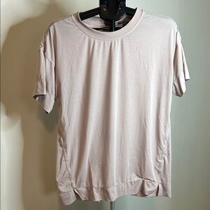 Zella Light Pink Short Sleeve Top